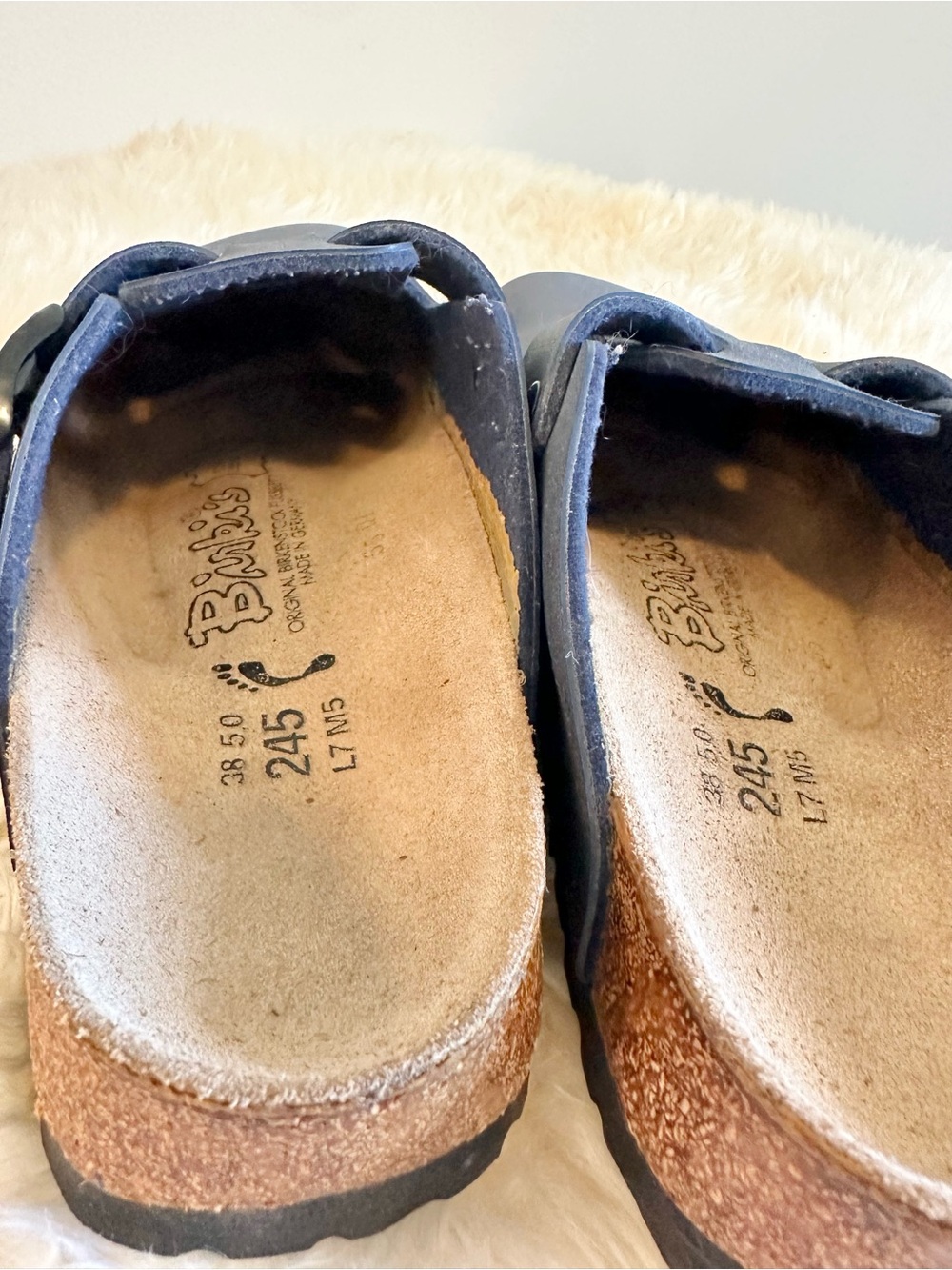 ✨Women's Slate Blue Slip-On Birkis Size EU 38✨ - Picture 9 of 10